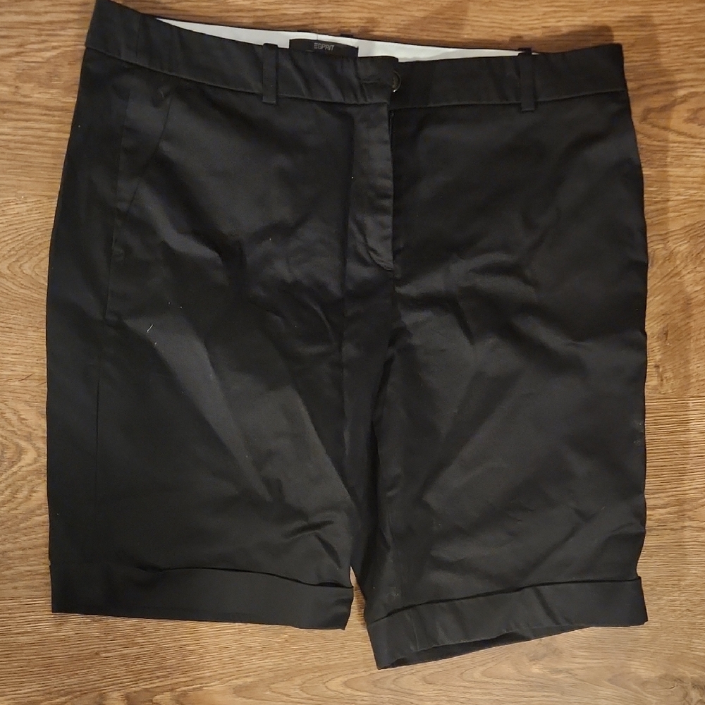 Esprit Black Flat Front Womens Shorts